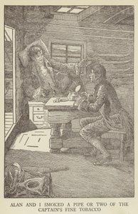 Robert Louis Stevensonin kuvitus Kidnapped tekijältä Louis John Rhead