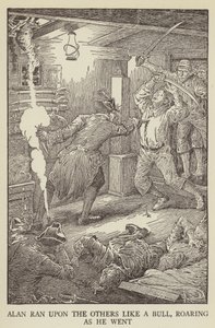 Robert Louis Stevensonin kuvitus Kidnapped tekijältä Louis John Rhead