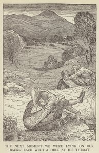 Robert Louis Stevensonin kuvitus Kidnapped tekijältä Louis John Rhead