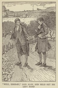 Robert Louis Stevensonin kuvitus Kidnapped tekijältä Louis John Rhead