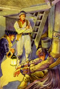 Robert Louis Stevensonin kuvitus Kidnapped tekijältä Louis John Rhead