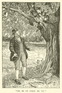Kuvitus Tom Brownin koulupäiville (kaiverrus) tekijältä Louis John Rhead