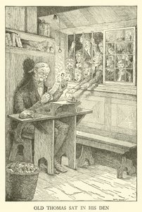 Kuvitus Tom Brownin koulupäiville (kaiverrus) tekijältä Louis John Rhead