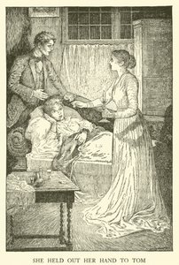 Kuvitus Tom Brownin koulupäiville (kaiverrus) tekijältä Louis John Rhead