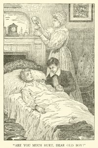 Kuvitus Tom Brownin koulupäiville (kaiverrus) tekijältä Louis John Rhead
