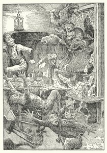 Bremenin kaupungin muusikot (litho) tekijältä Louis John Rhead