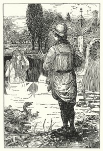 Vesikeiju (litho) tekijältä Louis John Rhead