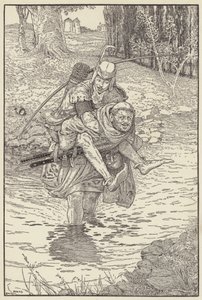 Pappi otti Robinin selälleen tekijältä Louis John Rhead