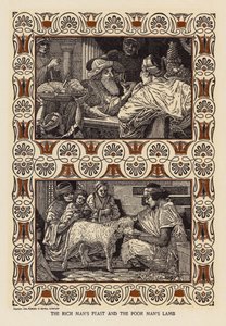 Rikkaan miehen juhla ja köyhän miehen karitsa (litografia) tekijältä Louis John Rhead