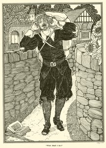 Mitä teen? (kaiverrus) tekijältä Louis John Rhead