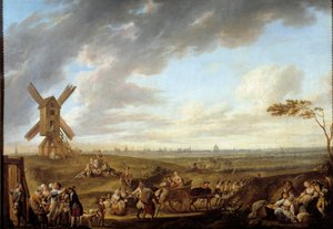 Näkymä Lillestä Marcqin jumalalta. Louis Joseph Watteau dit Watteau de Lille (1731-1798)