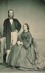 Maximilian Hapsburg-Lorrainen (1832-67) ja Charlotte Saxe-Coburg-Gotha (1840-1927), Meksikon keisari ja keisarinna, ennen heidän lähtöään Meksikoon, 1864 tekijältä Louis Joseph Ghemar
