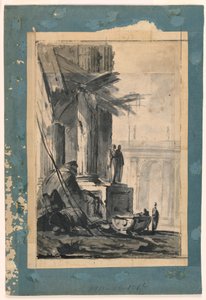 Piirros, Rauniofantasia, n. 1762 tekijältä Louis Joseph Le Lorrain