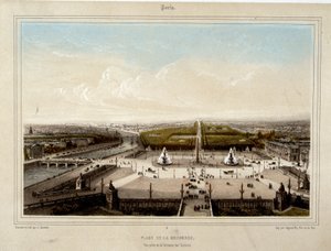 Place de la Concorde - Jacottetin litografia