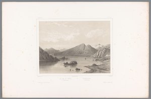Näkymä Norsjø-järvelle Telemarkissa Le lac du Nord à Tellemarken / Nordsjóen i Tellemarken (otsikko esineessä) Kasvot Skandinaviassa (sarjan nimi) Vues du Nord. Norvege (sarjan nimi)