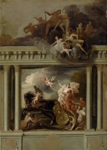 The Rape of Proserpine, suunnittelu Devonshire Housen portaikkoon, Lontoo, n. 1704 (öljy kankaalle)