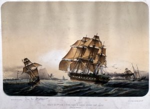 Fregate 2. rivi Gibraltarilla. tekijältä Louis Le Breton
