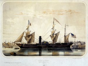 Höyrylaiva "" The Franklin" tekijältä Louis Le Breton