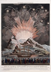 Napoleonin kruunajaisten juhlat - Le Coeur, Louis (toimii noin 1800) - 1806 - Akvatinta - 54,3x42,4 - Yksityiskokoelma