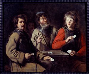 Louis Le Nainin (1593-1648) sotilaiden pelikorttimaalaus 1640 Aix en Provence, Musee Granet