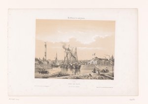Näkymä Caeniin Cours Caffarellilta Port de Caen, Pris du Cours Caffarelli (otsikko esineessä) Contemporary France (sarjan nimi) La France de nos jours (sarjan nimi esineellä)