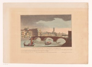 Näkymä Ponte Santa Trinitalle Firenzessä Vue du Pont de la Trinité Firenzessä (otsikko esineessä) Kaupunkimaisemat Italiassa, Espanjassa ja Egyptissä (sarjan nimi)