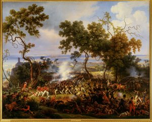 Chiclarran taistelu Cádizin lähellä 5. toukokuuta 1811 (maalaus kankaalle). tekijältä Louis Lejeune