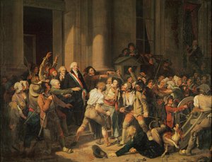 Rouenin pormestarin, Monsieur Defontenayn rohkeuden akti, 29. elokuuta 1792 (öljy kankaalle) tekijältä Louis Leopold Boilly