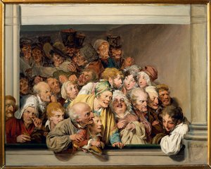 Ranska, Pariisi, Versailles, Theatre Box ilmaisena esityspäivänä tekijältä Louis Leopold Boilly