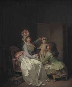 Cupidon patsaan seppeleen tekeminen tekijältä Louis Leopold Boilly