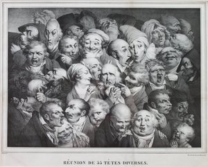 Kolmenkymmenenviiden pään ryhmä, 1825 tekijältä Louis Leopold Boilly
