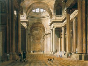 Pariisin Pantheonin sisustus. Louis Leopold BOILLYn maalaus tekijältä Louis Leopold Boilly