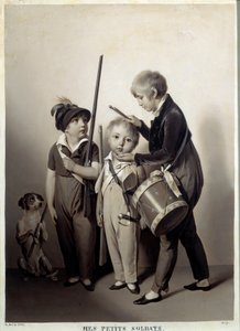 Pienet sotilaitani. Kaiverrus Louis Leopold Boilly (1761-1845) tekijältä Louis Leopold Boilly