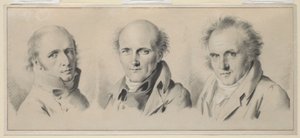 Charles Percierin, Pierre-Francois Leotard Fontainen ja Claude-Louis Bernierin muotokuvia ennen vuotta 1807 tekijältä Louis Leopold Boilly