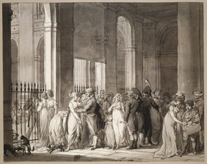 Palais-Royalin pelihallit tekijältä Louis Leopold Boilly
