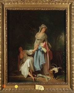 Kylpylä yllättynyt tekijältä Louis Leopold Boilly