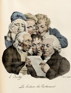 Louis-Leopold Boillyn testamentin lukeminen (Louis Leopold Boilly) tekijältä Louis Leopold Boilly