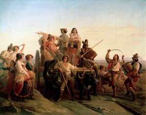 Harvesterien saapuminen Pontinen suoalueelle, 1833