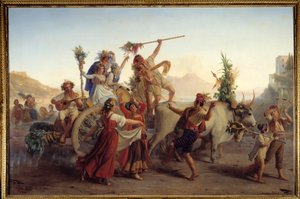 Kaaren Madonnan juhlan paluu Napolin lähellä Louis Leopold Robertin (1794-1835) maalaus 1827 su. 1,47x2,12 m