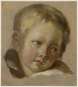 Luonnos lapsen päästä vaaleanvaaleilla hiuksilla tekijältä Louis Léopold Boilly (rejected attribution)