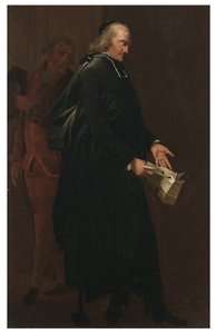 Apotti, jolla on kirje kädessään tekijältä Louis Leopold Boilly
