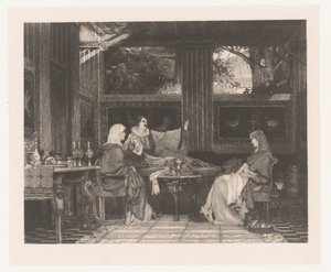 Venantius Fortunatus lukee runojaan Radegonda VI:lle tekijältä Louis  Lucas