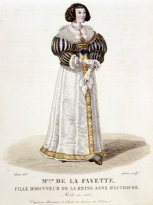 Marie-Madeleine (Marie Madeleine) Pioche de La Vergne, Lafayetten kreivitär (Madame de la Fayette) (1634-1693), Itävallan kuningatar Annen kunniatytär. "" Ranskan kuuluisien naisten galleriassa""
