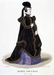 Marie Touchetin (1549-1638) muotokuva. "" Ranskan kuuluisien naisten galleriassa""