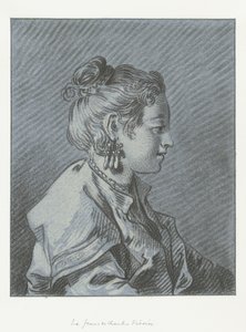 Muotokuva suomalaisesta kamarineidosta Tête de femme de chambre Finoise tekijältä Louis Marin Bonnet