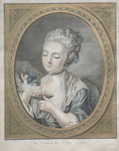 Nainen juomassa kahvia, 1774.