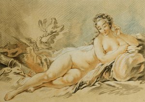 Venus lepää, Francois Boucherin jälkeen; Loput Venuksesta, Francois Boucherin jälkeen, 1774 tekijältä Louis Marin Bonnet