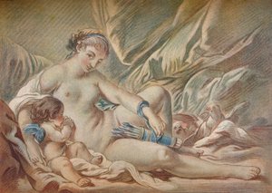 Venus ja Amor, 1700-luku, 1919 tekijältä Louis Marin Bonnet