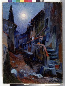 Auriol, kuja kuutamolla Louis Mathieu Verdilhanin (1875-1928) maalaus Dim. 81x59 cm Pakollinen maininta: Kokoelman perustan terveisiä Provencesta, Marseillesta