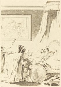 Le gascon puni tekijältä Louis Michel Halbou and Antoine Jean Duclos after Jean Honoré Fragonard